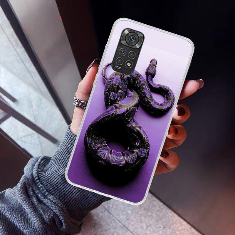 Animal Leather Snake Scales Phone Case For Xiaomi Redmi Note 10 11 12 13 14 15 Pro Plus 11S 12S 14S 11T 11E 10S Soft TPU Back Co