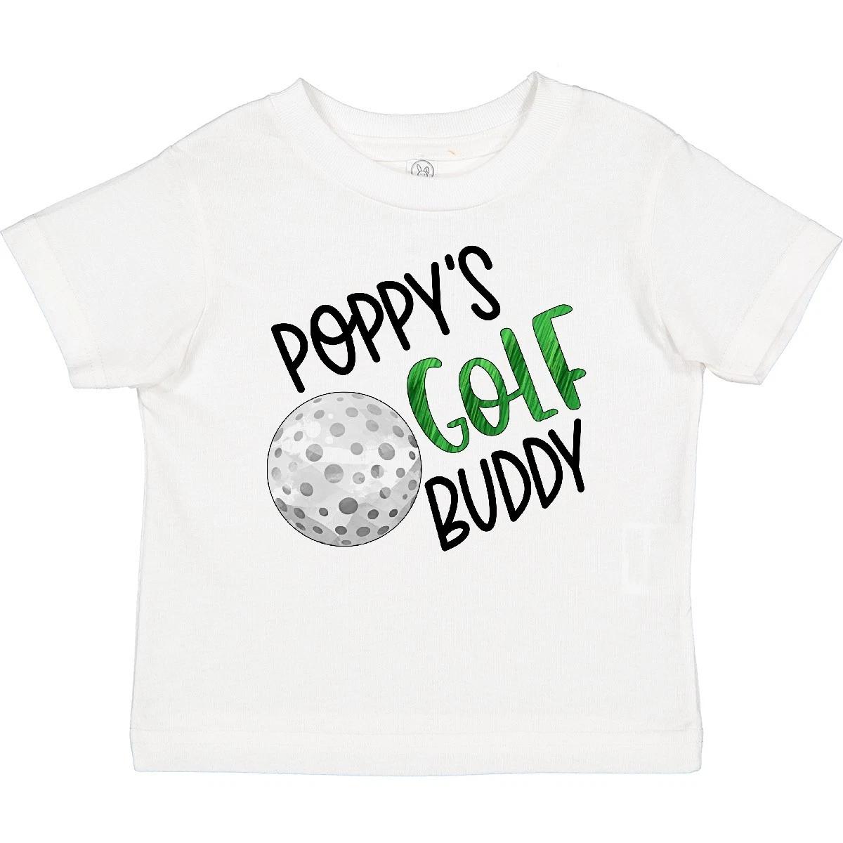 Inktastic Poppy s Golf Buddy With Golf Ball Baby T-Shirt Fathers Day Kids Poppy 110