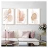 Kolor geometria obraz na płótnie plakat na ścianę obraz sypialnia salon Home Decor modny nowoczesny abstrakcyjny różowy beżowy
