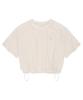 COVERNAT WOMAN Comfort String Crop T-Shirt Ivory