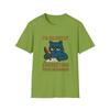 Unisex Softstyle T-Shirt Stern Cat Vintage Glasses Grammar Humor Funny Shirt