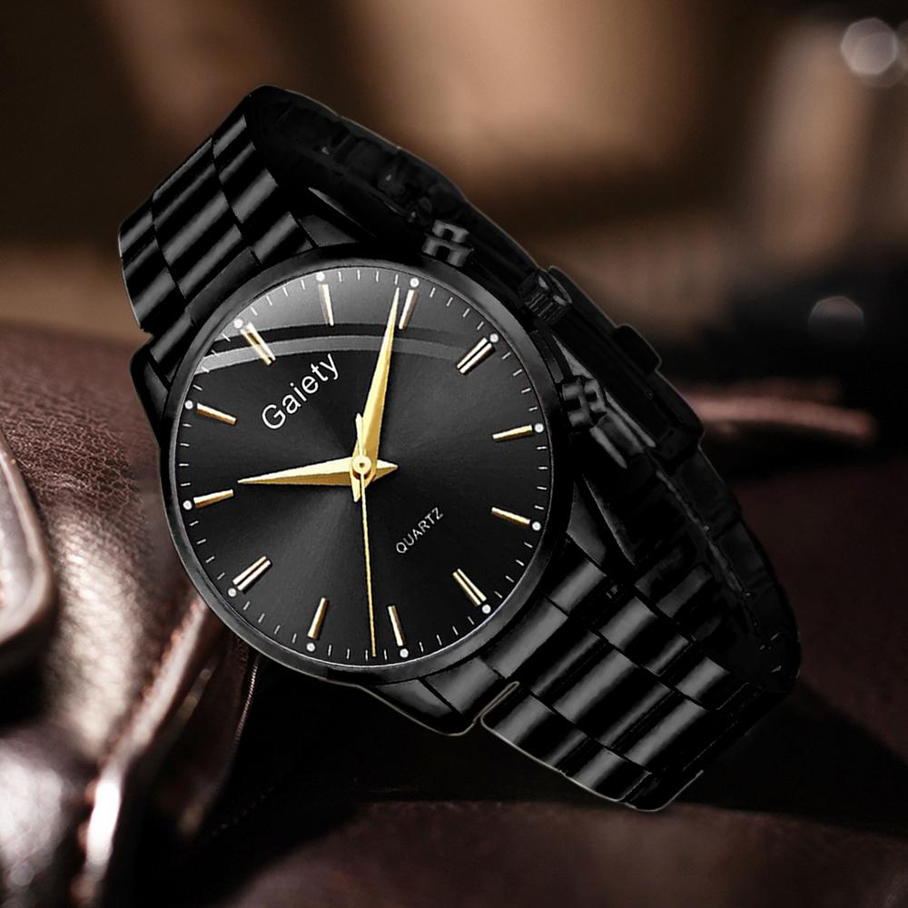 5PCS Black Alloy Strap Men's Watch Set Business Trend Simple Lines Scale Round Dial Quartz Watch Bracelet Set Perfect Gift
