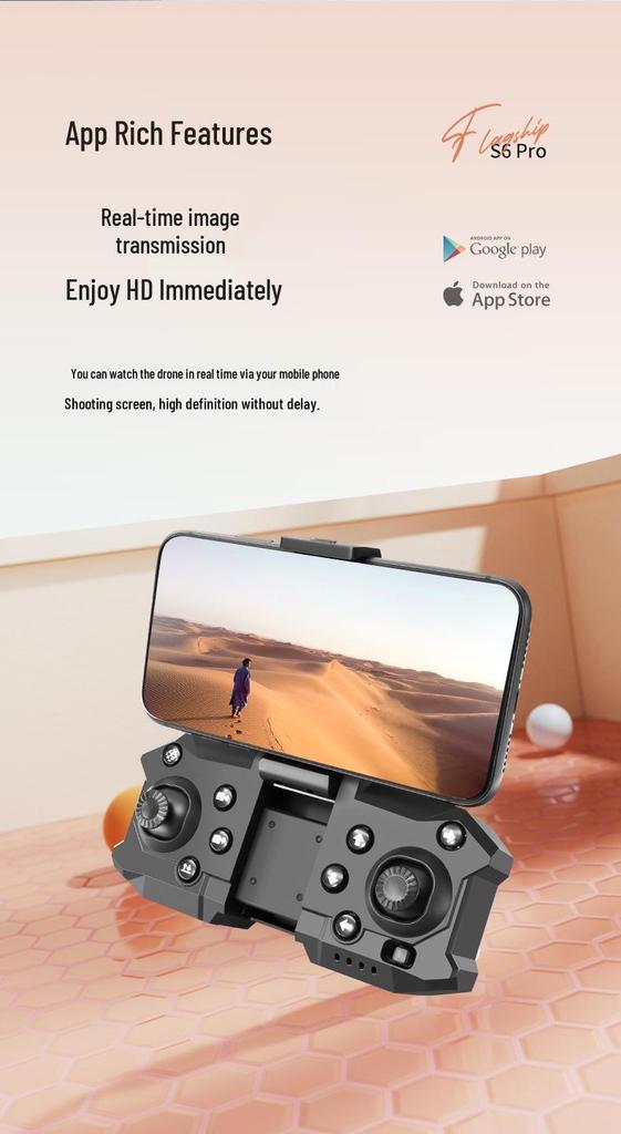 Smart Brushless Drone with HD Camera, Obstacle Avoidance, Optical Flow Positioning, and Remote Control