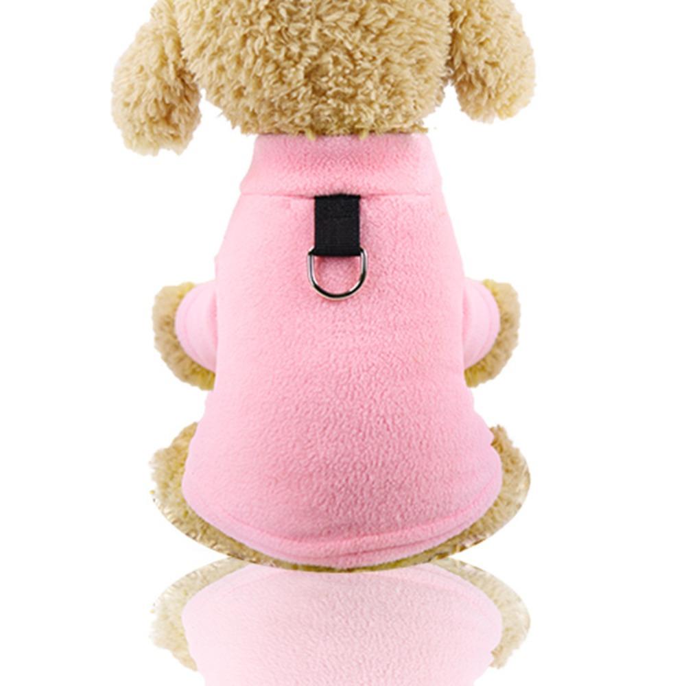Fleece D buckle can be hung with cat leash to keep warm dog clothes cat pet dog supplies large dog plush