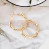 Trendy Geometric Twist Hoop Earrings: Stylish Metal Accessories for Women