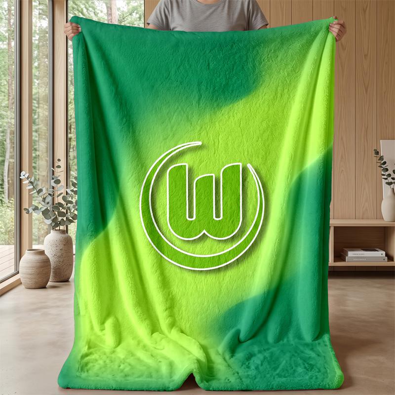 VfL Wolfsburg FC Soft Flannel Fleece Blanket Lightweight Cozy Warm Throw Blanket For Sofa Bed Home Decor