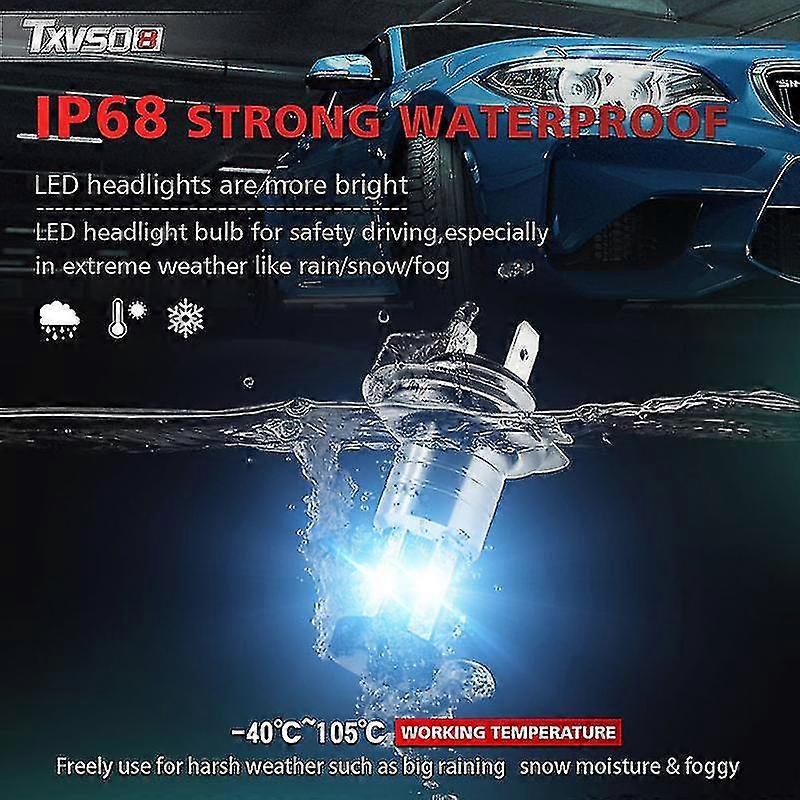 110W 30000lm H7 LED car headlight conversion ball Canbus bulb beam 6000k kit Shytmv