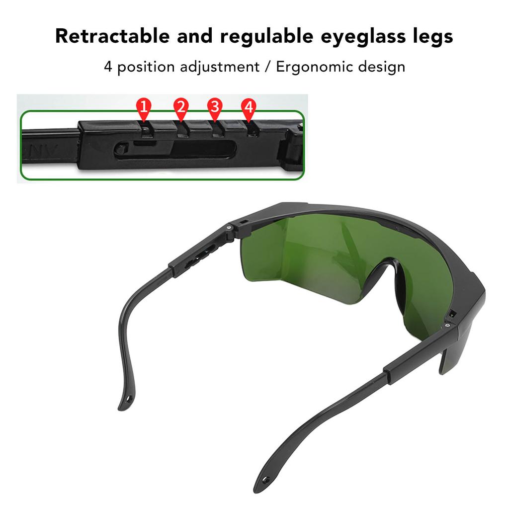 Lunettes de soudage à l'arc à l'argon Jambes extensibles Résistantes Excellentes Lunettes de soudage anti-UV