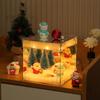 Flickering Night Light Cube Christmas Bedroom Decor USB Christmas Nightlight Vintage Christmas Decorations Christmas Lamps For