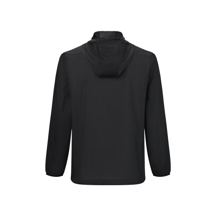 Li Ning Table Tennis Series Sports Fashion Hooded Printed Lightweight Versatile Breathable Windbreaker Unisex Outerwear Black AFDVD17-1