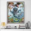 Diamond Painting Alice In Wonderland Cheshire Cat Fantasy Illustration Wall Decoration Embroidery Full Diamond CrossStitchDIYGiftHomeDecoration