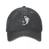 Tui und La Avatar Der Herr der Elemente Unisex Baseballkappe Yin Yang Koi Used-Look Denim Kappe Vintage Outdoor Geschenk Sonnenkappe