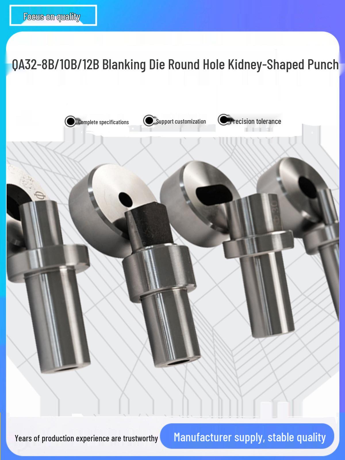 Hydraulic Multi-functional Punching & Shearing Machine with Customizable Punch Die for Angle & Channel Steel. Round Hole Upper Die