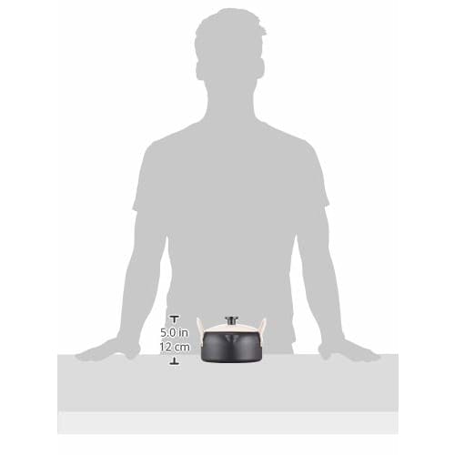 Pearl Metal Ove-Fura Bento Box Iron Frying Pan with Lid, 1/6cm, Black, HB-283