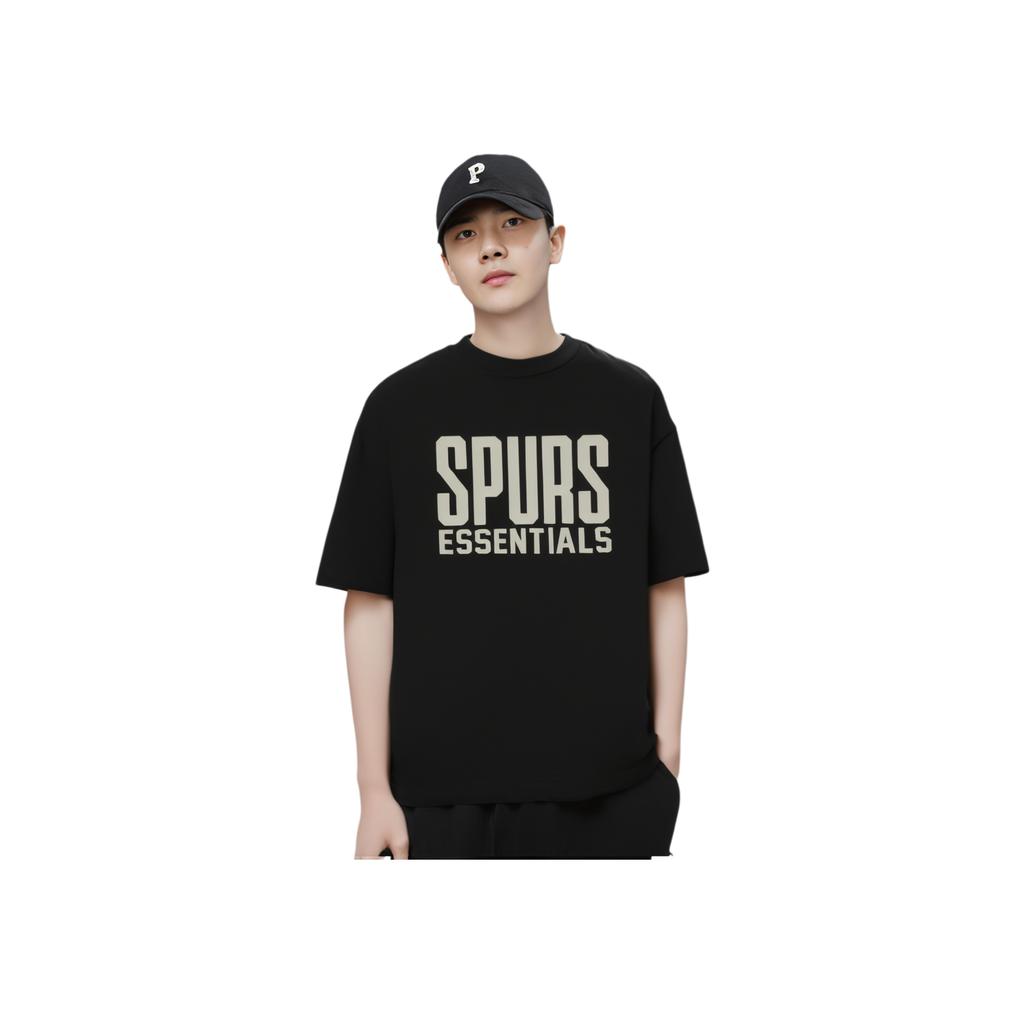 Fear of God Essentials X NBA Spurs Tee Black Men Tops 125AL244003F