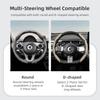 vcxja9 Suitable for Smart Steering Wheel Cover with Wavy Sports Design, Breathable Leather, Segmented Non-Slip Sweat-Absorbing Steering Wheel 