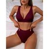 Sexy High-Waist Bikini Swimsuit 2025 New Independent Station Cross-Border Swimwear Separate Station Hot Sale Sensual Bikini Set