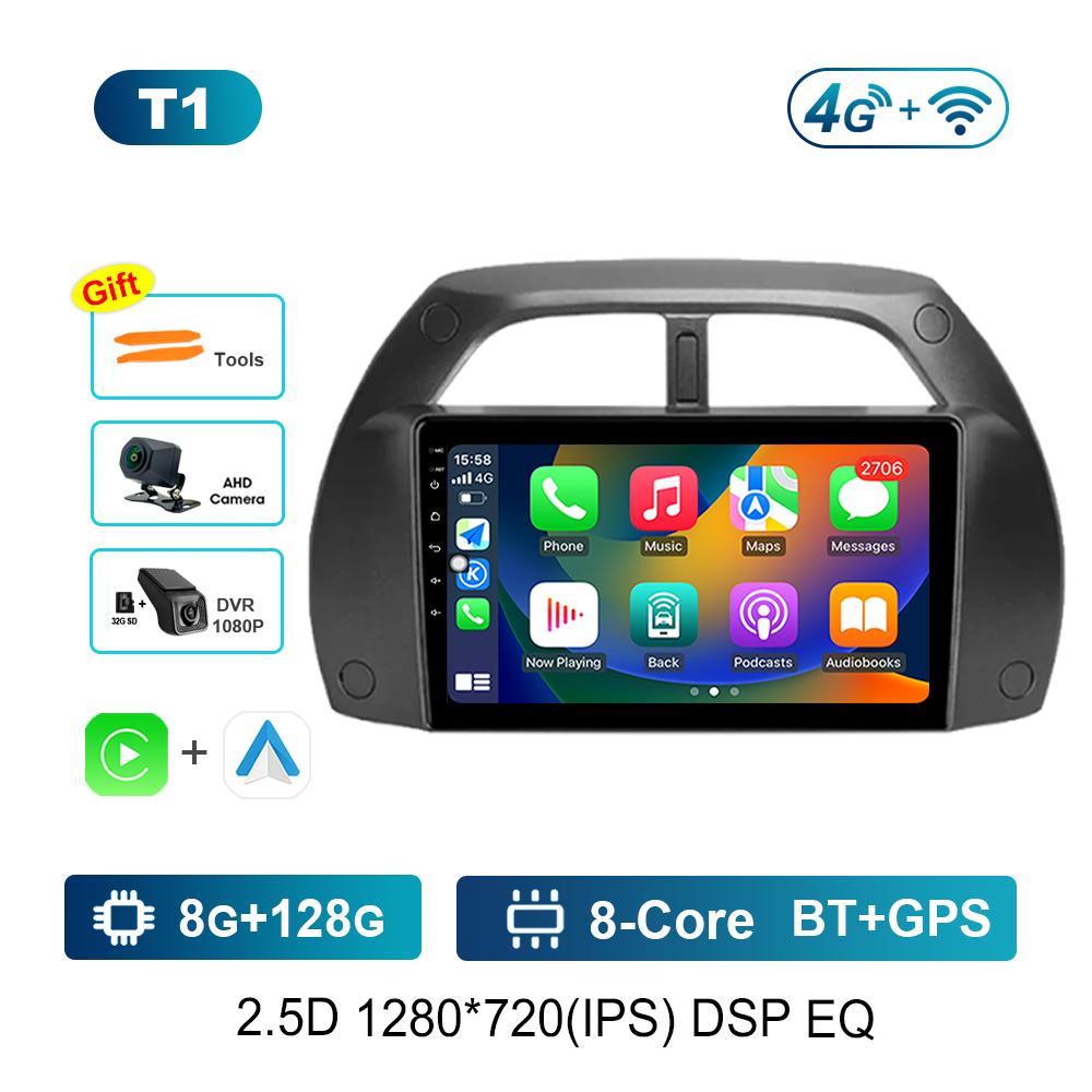 Android OS 9'' for Toyota RAV4 2 CA20 CA20W XA20 2000 - 2003 BT GPS Navi WiFi Car Audio Multimedia Player DSP Stereo IPS Screen