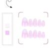 24 Pcs Short Round False Nail Simple Artificial Nail Pink Gradient Stick On Nail Glossy Press On Nail for Woman