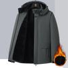 Cappotti invernali da uomo in pile impermeabili caldi oversize con cappuccio giacche antivento