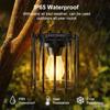 Metal Solar Lanterns Outdoor Waterproof Upgraded Bright Hanging Solar Lights with Strong Hook Pathway Yard Patio Garden Decor