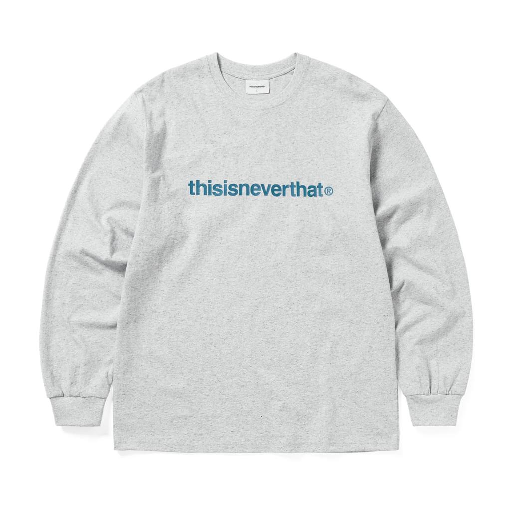 Thisisneverthat SS26 T-Logo Long Sleeve Tee Heather Grey Unisex tops TN260TTSLT01HGR