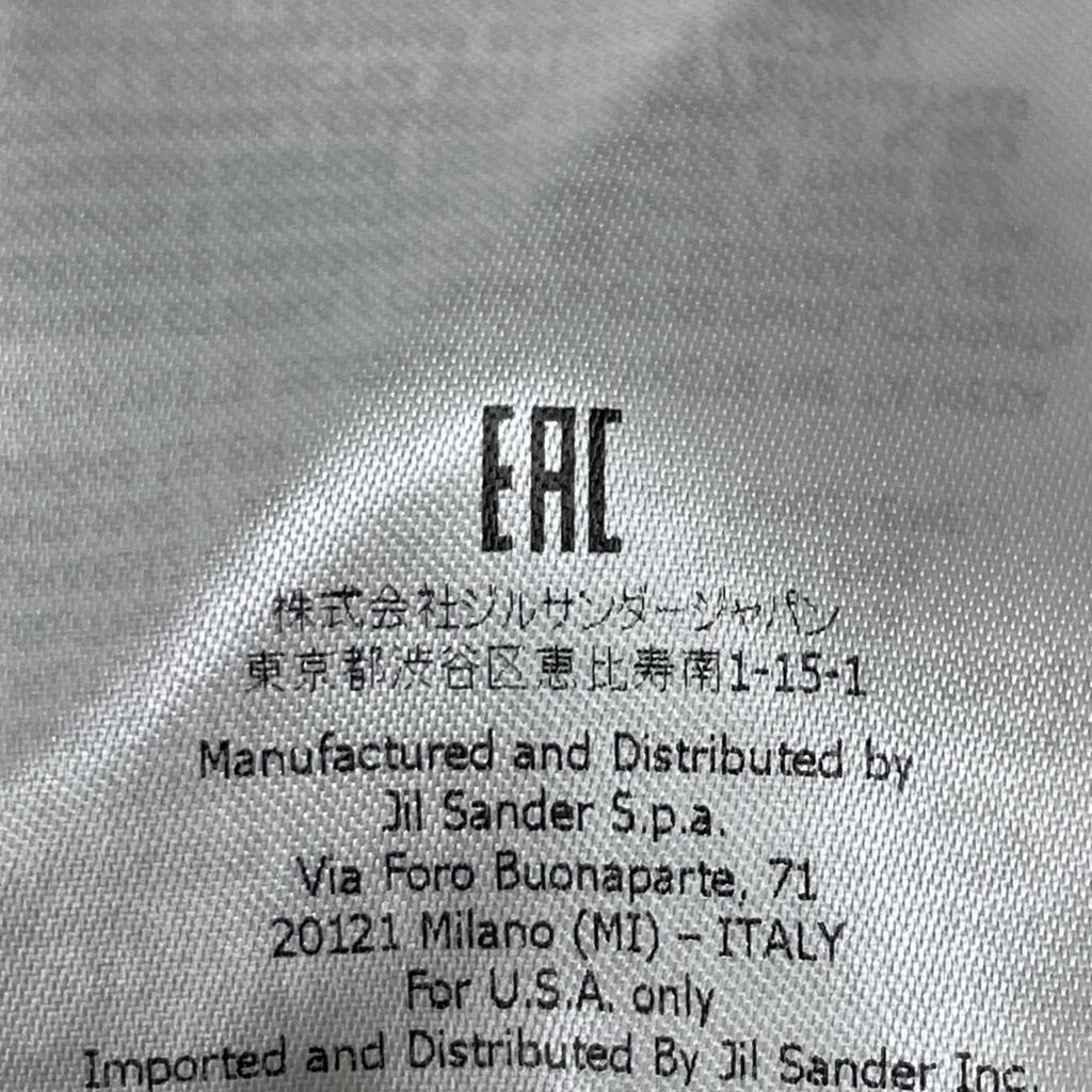 JIL SANDER J02GC0001 White Front Logo T-shirt tops L whiteUsed