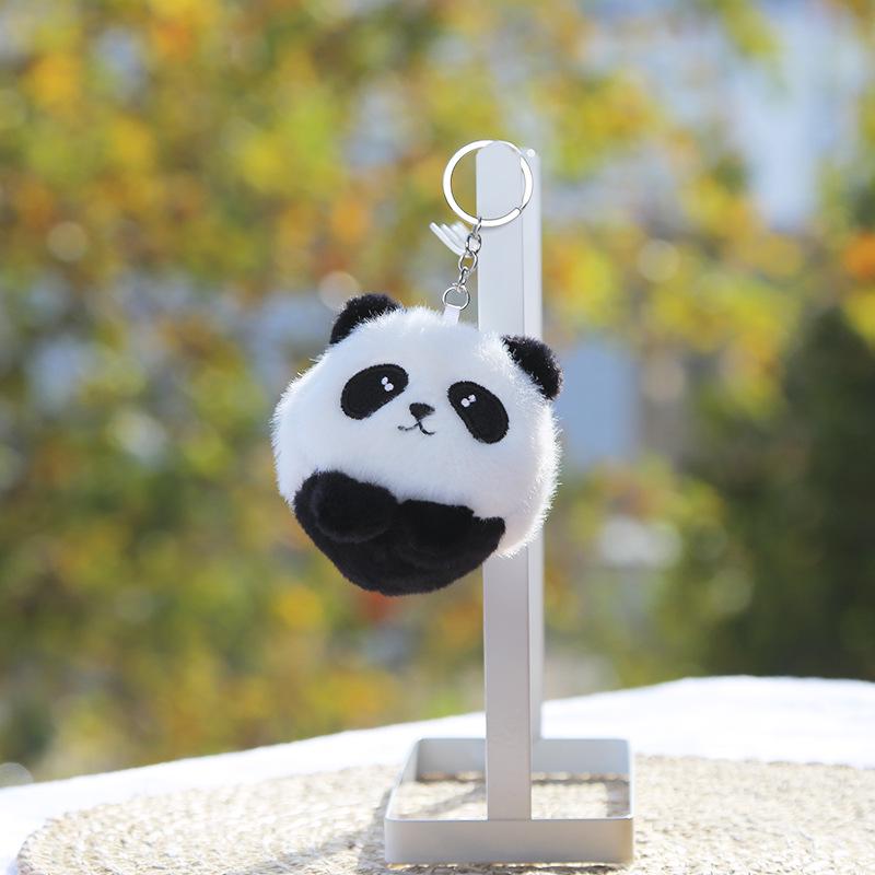 Adorable Panda Claw Machine Pendant Plush Backpack Keychain Doll