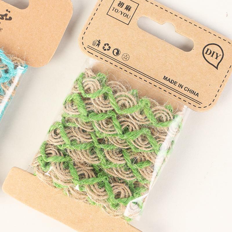 1Cm Cor Tecida Semicircular Corda de Cânhamo, Renda de Cânhamo Oca, Acessórios DIY Feitos à Mão