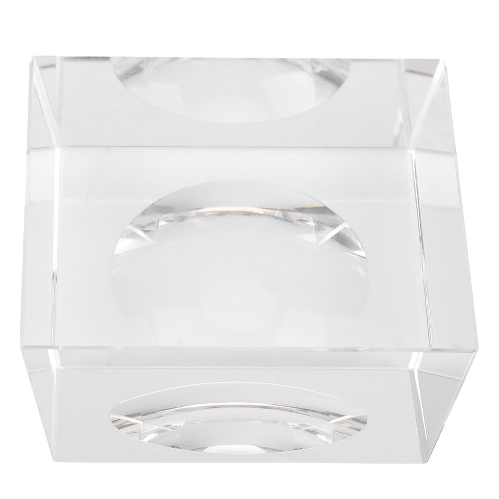 8cm Clear Crystal Ball Transparent Galaxies Sphere Fortune Ball Home Office Decor(Clear Base)