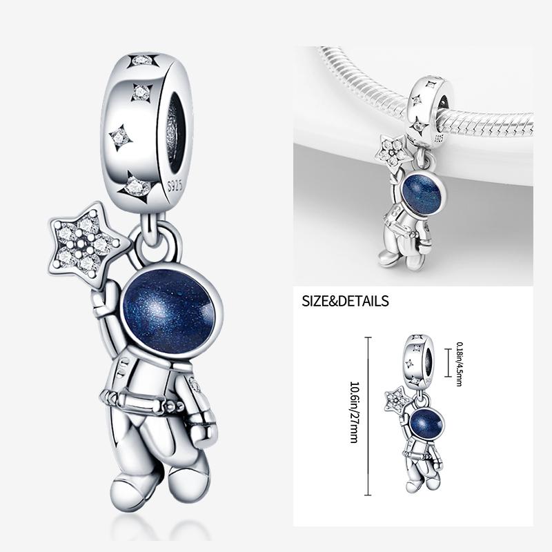 New In Star Moon Sun Series Charm Beads Fit Pandach Original Bracelet Women Copper Pendant Bead Jewelry Gift