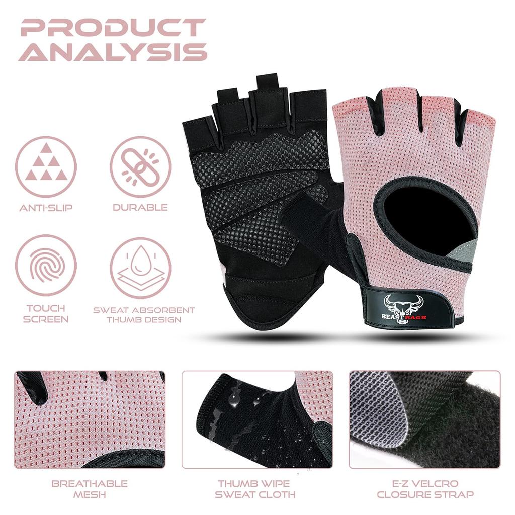 Beast Rage Training Gloves, Strong Grip Sports Gloves, For Strength