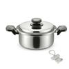 20cm Pot with Water and Health Made In Includes Original Tag J-kitchens Double-Handled Function, Gas/IH Compatible, Japan,