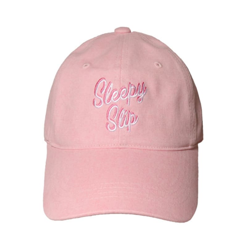 SLEEPYSLIP SPELLING POWDER PINK BALL CAP