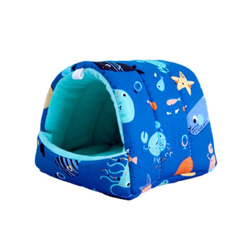 

Small Hamster House Guinea Pig Nest Warm Mat Nest Small Animal Sleeping Bed Soft Plush Hamster House Cave Pets Supplies XS（old）