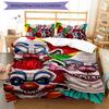 Horror Clown Circus 3pcs Bedding Set Duvet Cover Closure Includes 1 Duvet Cover & 2 Pillowcases for All Seasons Bedroom Home Dorm Decor
