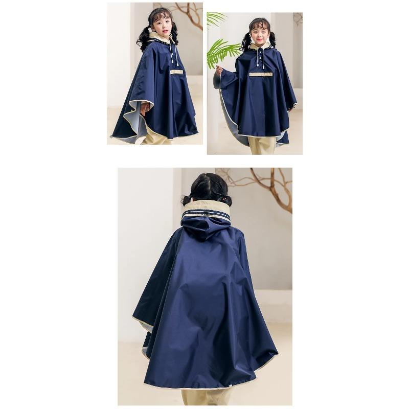 Imperméable pour enfants Style Cape Sacs d'école Version coréenne avancée Poncho pour enfants à l'école Imperméable pour faire du vélo