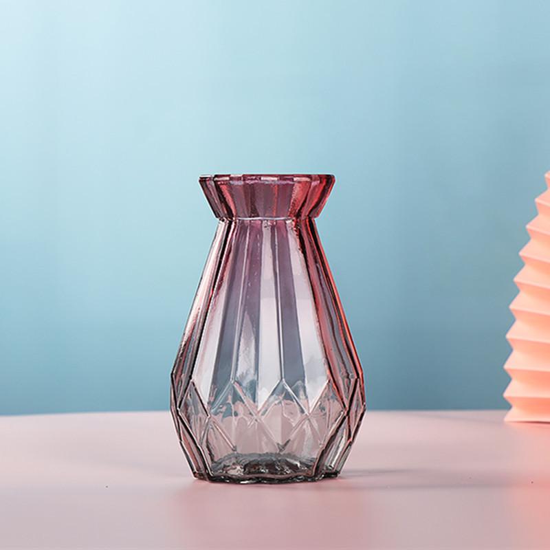 European Glass Vase for Fresh or Dried Flowers - Simple, Creative Home Decor Ornament