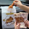 60pcs Thick Portable Cartoon Bear Pattern Garbage Bags - Rear Sticky Disposable Car Trash Bags - Household Waste Disposal, Garbage Bags