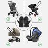 Insulated Infant Carriage Mittens Weather Resistant Fabric Adjustable Elastic Cuffs Secure Hook Loop Closure