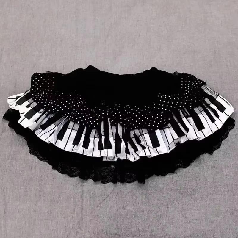 Japanese Y2k Cute Ruffled Plaid Skirt Punk Rock Subculture Cake Skirts Japanese Preppy Style Casual New 2025 Women Skirts