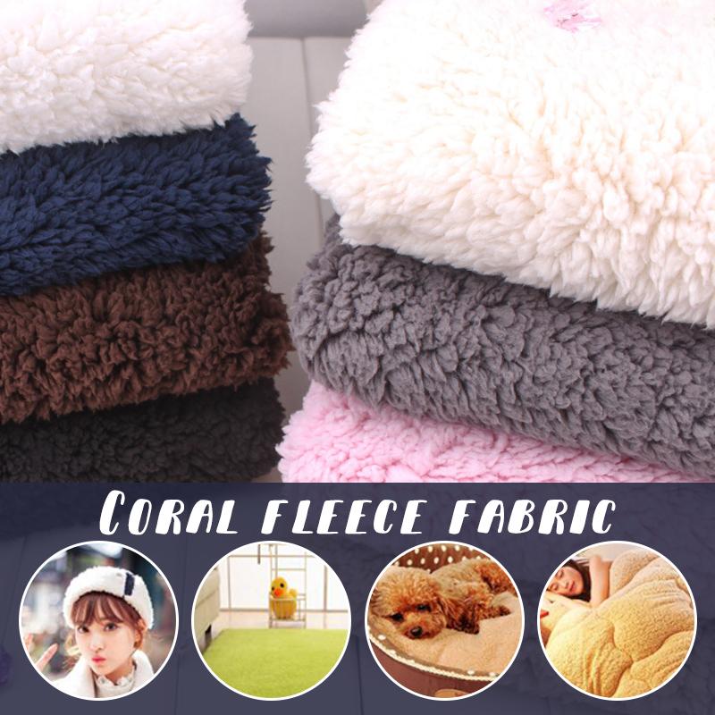 100*160cm Zesílená Sametová Koralová Fleece Látka Bavlněná Jehněčí Plyšová Látka Měkká Teplá Pro DIY Látka na Panenky Šaty Deka Oblečení Podšívka Rukavic