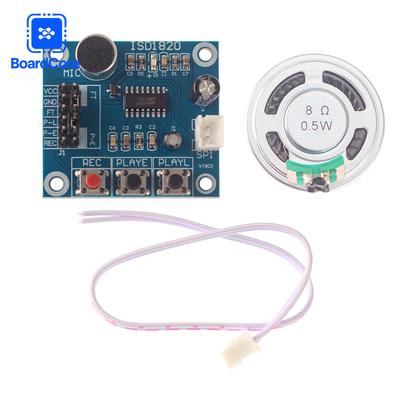 1set ISD1820 Recording Module Voice Module The Voice Board Telediphone Module Board with Microphones + Loudspeaker 0.5W 8R