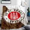 1Pc St. Pauli FC Print Flannel Blanket, High quality Comfortable for All Seasons, Home Decor, Warmth and Comfort, Perfect for Christmas GiftS