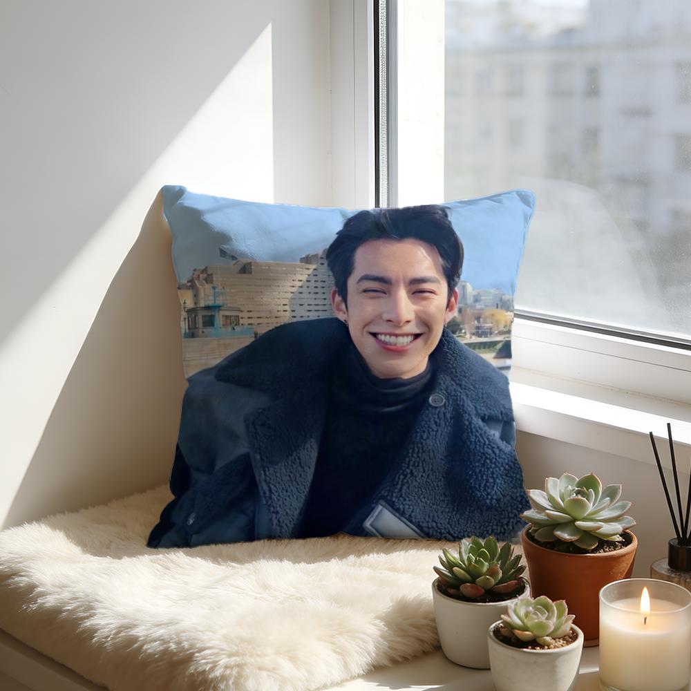 Dylan Wang Chinese Actor Cushion Cover Cozy Velvet Throw PillowSoft Warm Cushion For Sofa Bed