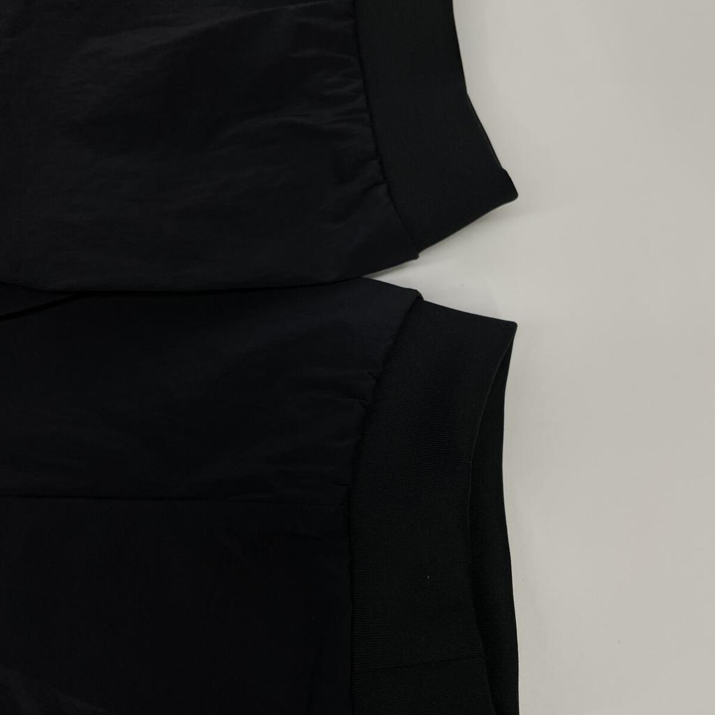 NIKE FN3006-010 Black Nylon Swoosh Logo Versatile Bomber Jacket Jacket L blackUsed