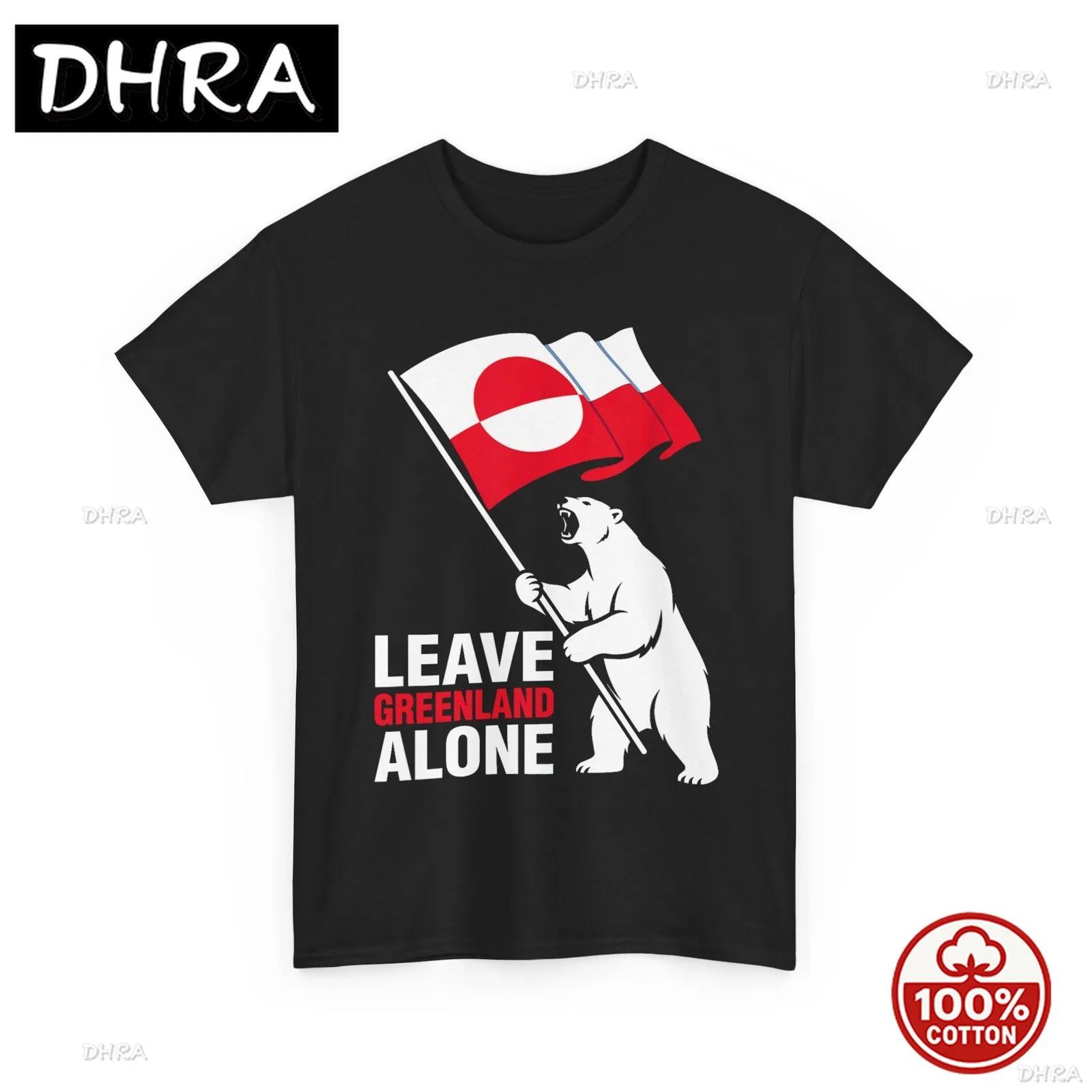 Support Greenland Graphic Novelty Leave Greenland Alone Polar Bear Flag Tshirt Graphic Tee Retro Aesthetic Classic Streetwear S