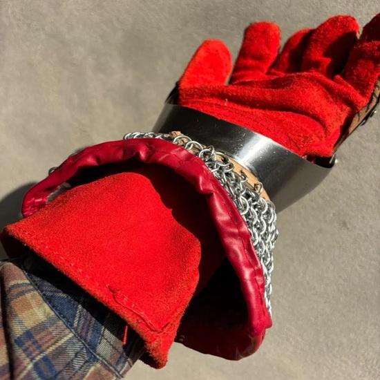 Medieval Steel Gauntlets Armor Knight Finger SCA LARP Gloves Gift