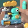 Interactive cartoon dinosaur bath toy for infants and young children, with suction cups, a good bathroom wall mounted shower toy