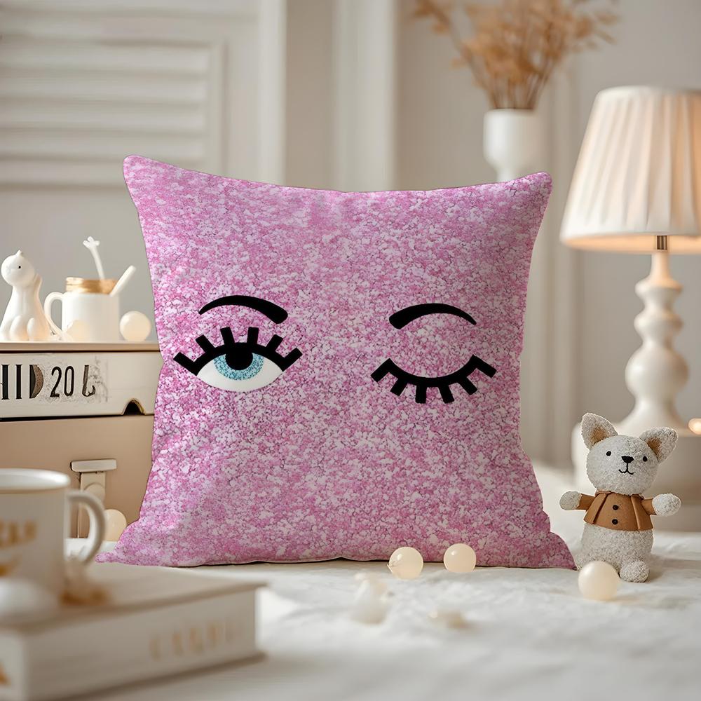 Cushion Cover Pattern Printed Pillowcase For Living Room Sofa Cushion Cover & Bedroom Decor C-CHIARA FERRAGNICOOL